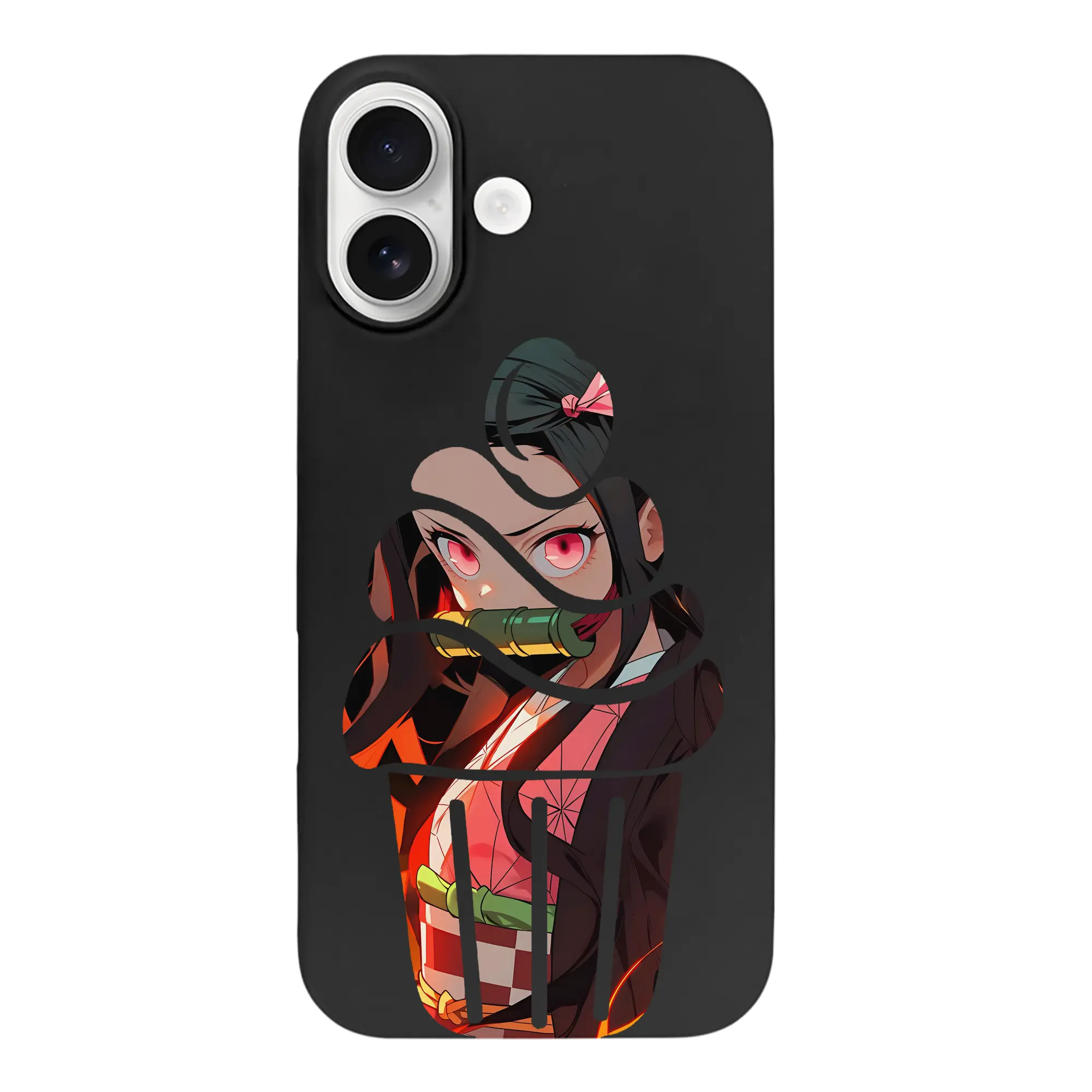 鬼滅の刃 グッズ,竈門 禰豆子 - iPhone 17 シリーズ シリコンケース 薄型 耐衝撃 指紋防止 ソフトタッチカバー 精密フィット 傷防止 保護ケース iPhone 17/17 Air/17 Pro/17 Pro Max 対応